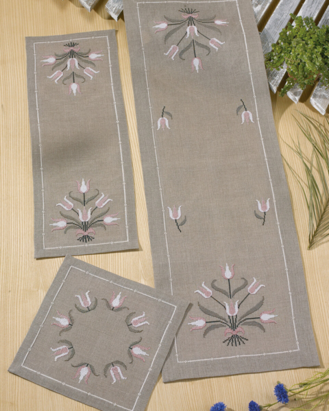 Kit de Broderie Tulipes 32 x 98 cm
