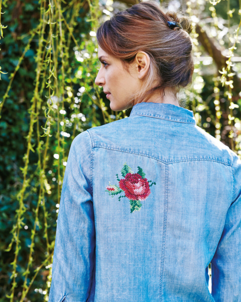 Kit de Broderie Roses 10 x 10 cm