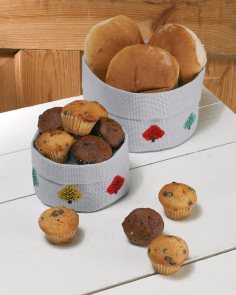Kit de broderie Grand panier arbres 17 Ø