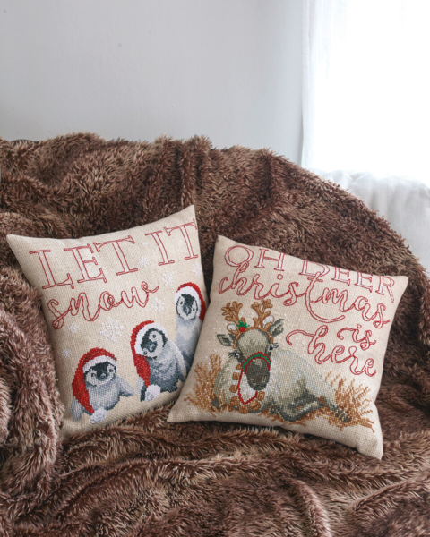 Kit de broderie Let it snow 40 x 40 cm