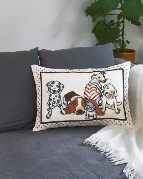 Kit de broderie Coussin Chien 58 x 40 cm