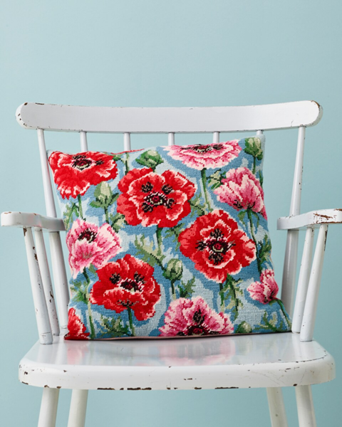 Kit de broderie Coquelicots 39 x 39 cm