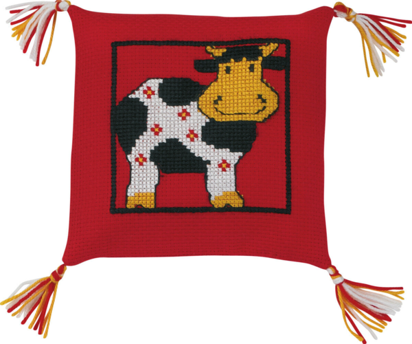 Kit de broderie Vache 28x28 cm
