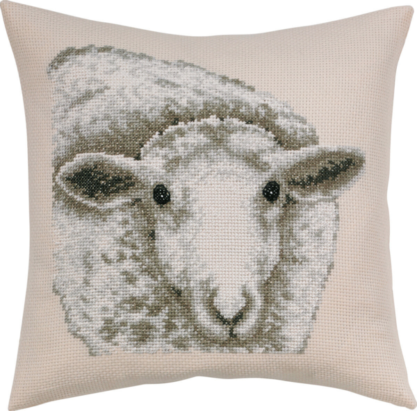 Kit de broderie Mouton blanc 40 x 40 cm