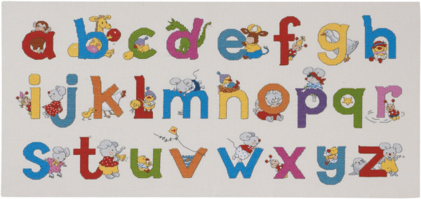 Kit de Broderie Happy Friends ABC R5391 30 x 65 cm