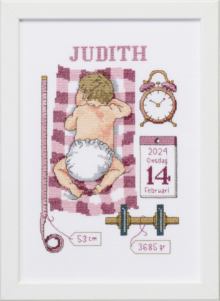 Kit de broderie Souvenir de Baptême Judith 21 x 30 cm