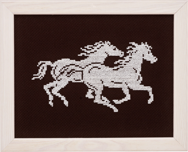 Kit de broderie Chevaux au galop 5381 17 x 22 cm