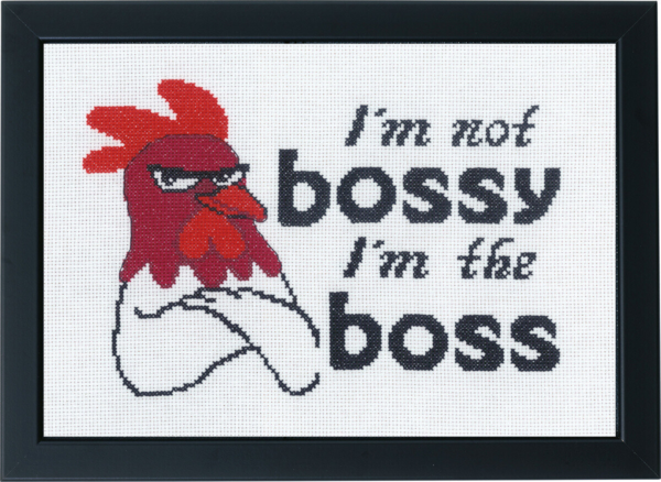 Kit de broderie I'm not bossy 29 x 20 cm