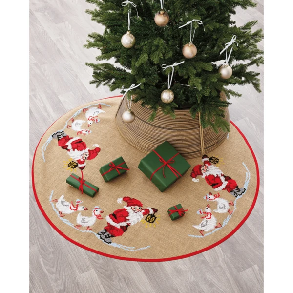 Père Noël et Oies Ø125 cm