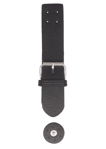 Go Handmade Fermoir avec bouton-pression: Noir/argent