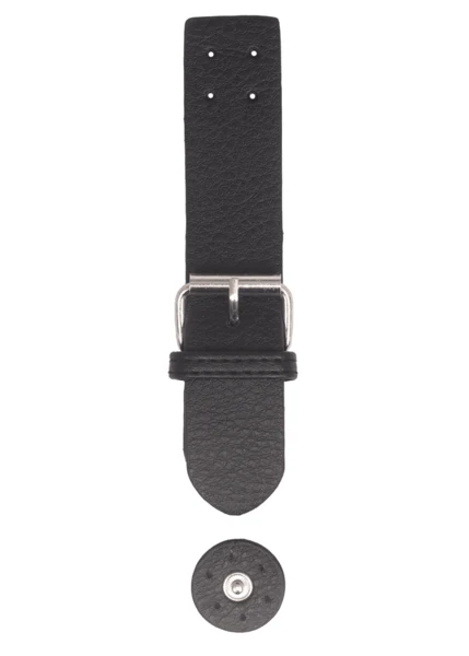 Go Handmade Fermoir avec bouton-pression: Noir/argent
