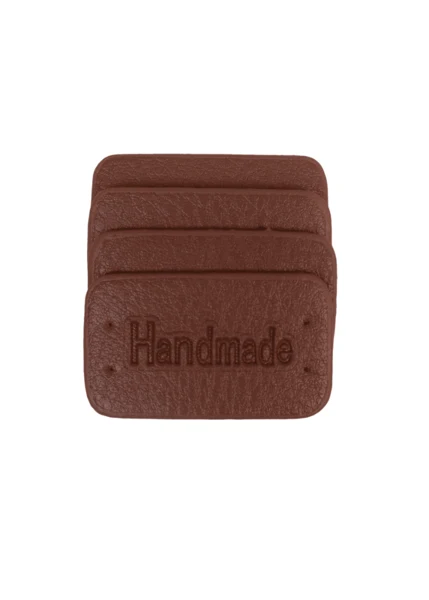 Go Handmade Handmade Label, 4 pièces: Brun
