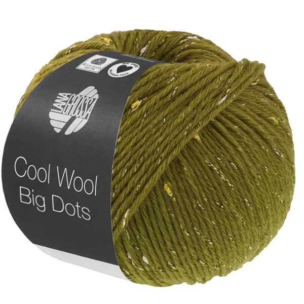 Lana Grossa Cool Wool Big Dots 107 Vert olive