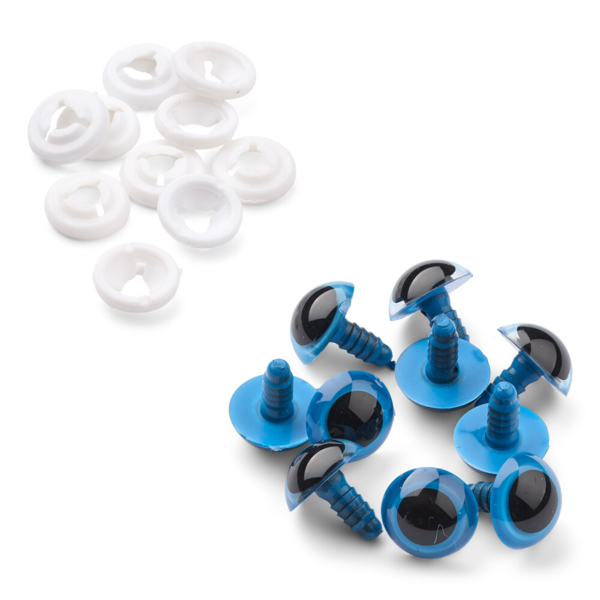 HobbyArts Teddy Bear Eyes avec serrure, bleu, 5 paires