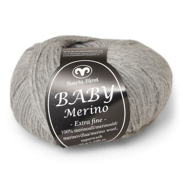 Svarta Fåret Baby Merino 03 Gris clair