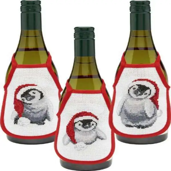 Kit de borderie tablier de vin pingouins