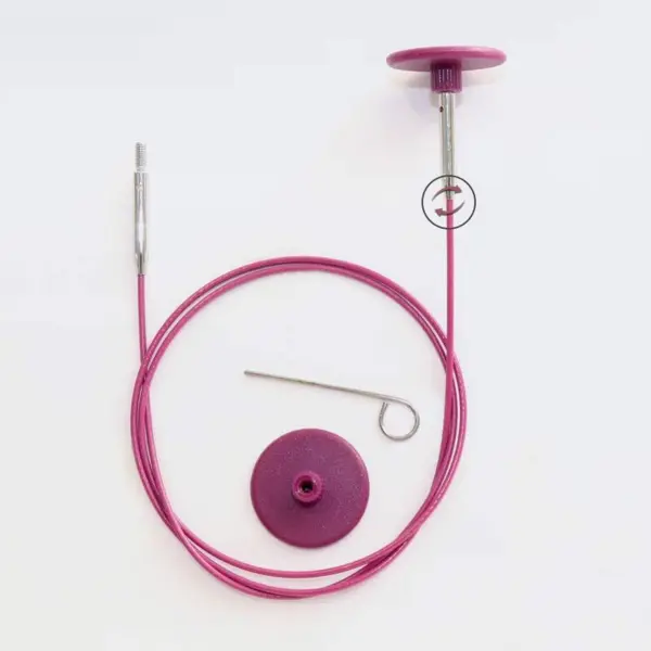 KnitPro Câble pivotant en acier inoxydable (40-150 cm)
