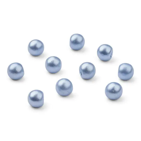 HobbyArts Boutons perle, Bleu clair, 12 mm, 10 pièces