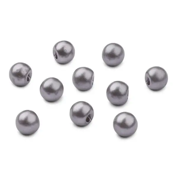 HobbyArts Boutons de perles, Gris, 12 mm, 10 pièces
