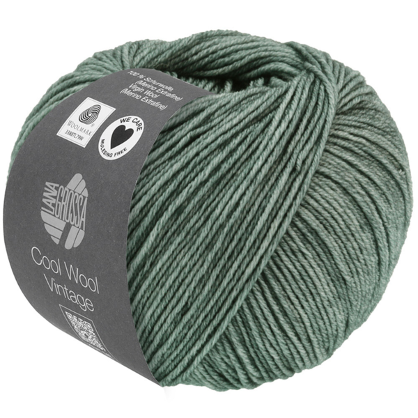 Lana Grossa Cool Wool Vintage 68 Gris verdâtre