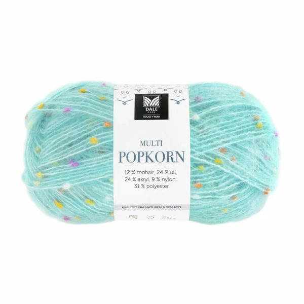 Gjestal Multi Popkorn 507 Turquoise clair