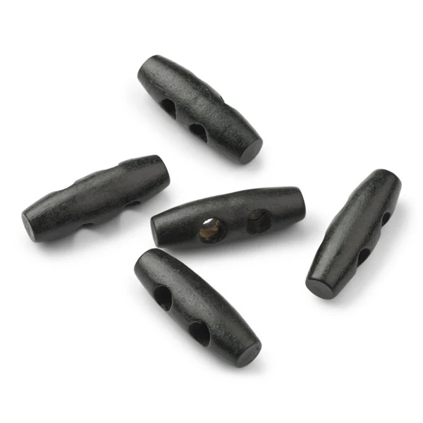 LindeHobby Boutons Duffle, Noirs, 30 mm, 5 pcs