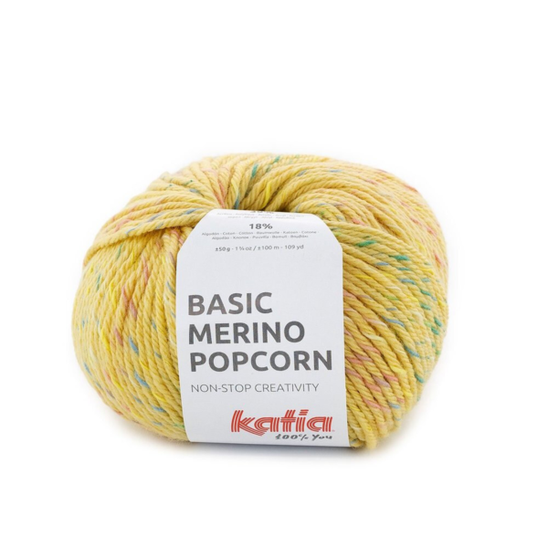 Katia Basic Merino Popcorn 203 Jaune-multicolore