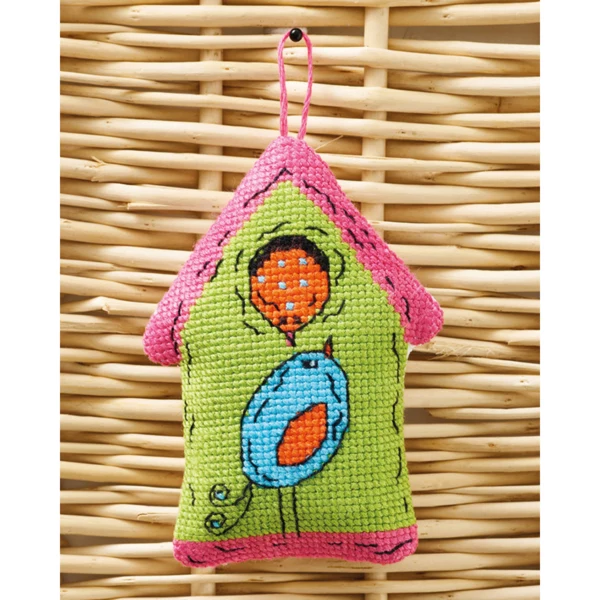 Nichoir vert 2 oiseaux 7 x 9 cm
