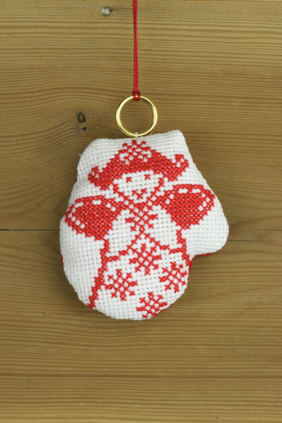 Kit de broderie Moufle avec ange 8 x 8 cm