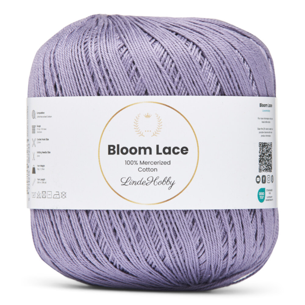 LindeHobby Bloom Lace Mercerized Cotton 12 Lilas clair