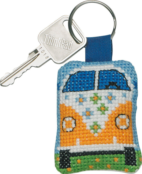 Kit de broderie Voiture jaune 5 x 6 cm