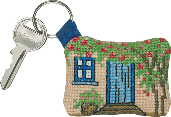 Kit de broderie Porte bleue 7 x 5 cm