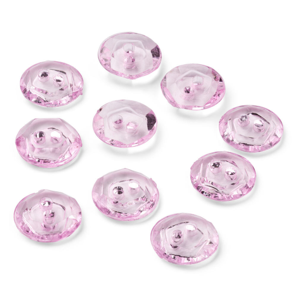 LindeHobby Boutons en Cristal, Lilas, 12 mm, 10 pcs