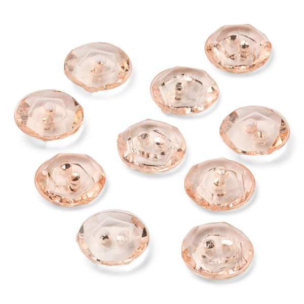 LindeHobby Boutons Cristal, Caramel, 12 mm, 10 pcs