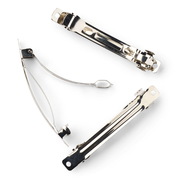 LindeHobby Pinces à Cheveux, Argentées, 8 mm, 3 pièces