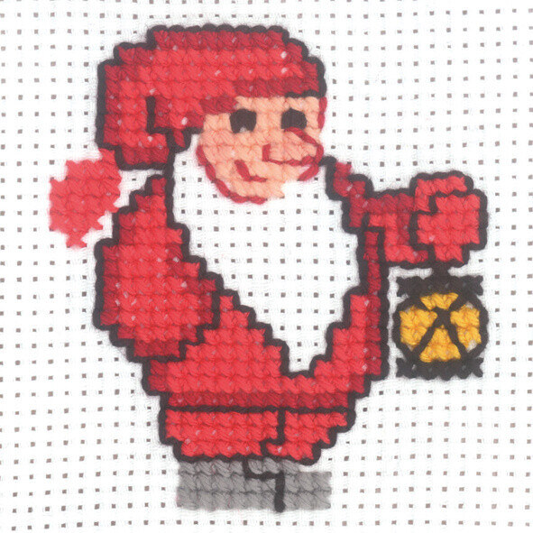 Kit de broderie Lutin avec lanterne 10 x 10 cm