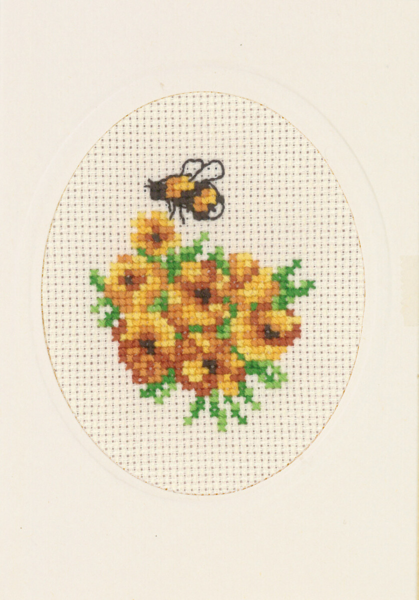 Kit de Broderie Carte Fleur Souci 9 x 13 cm