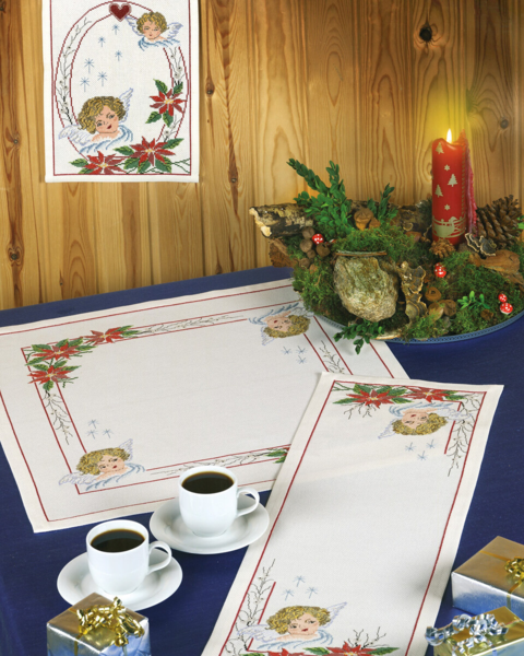 Kit de broderie Ange de Noël 57 x 57 cm