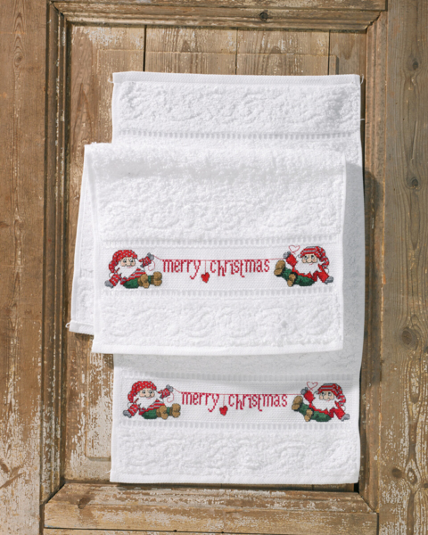 Kit de broderie Joyeux Noël 2 pçs 7461/18 30 x 50 cm