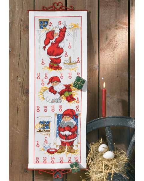 Kit de broderie Lutins dans l'étable 5125/32 32 x 85 cm