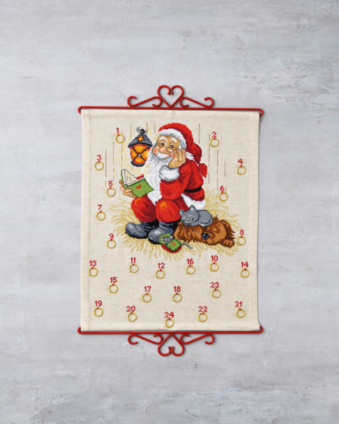 Kit de broderie Père Noël avec chien B5125/35 35 x 43 cm