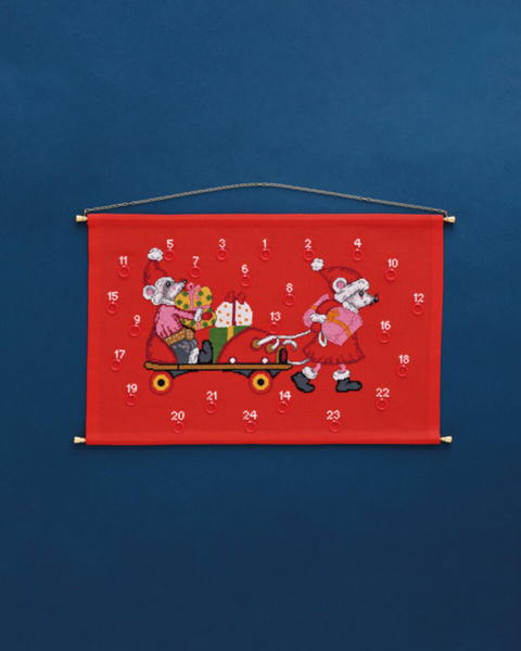 Kit de broderie Souris en patin à roulettes 46 x 30 cm B5205/46