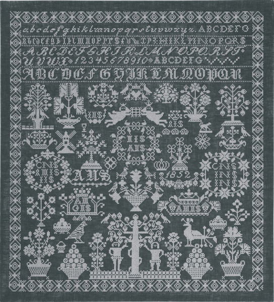 Kit de broderie gris 54 x 59 cm