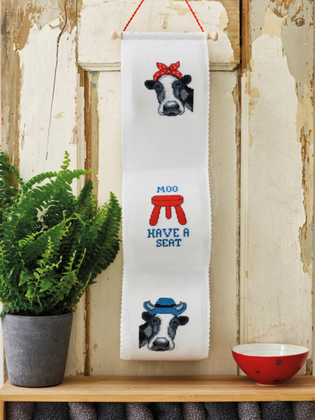 Kit de broderie Moo, have a seat B5129/12 12 x 60 cm