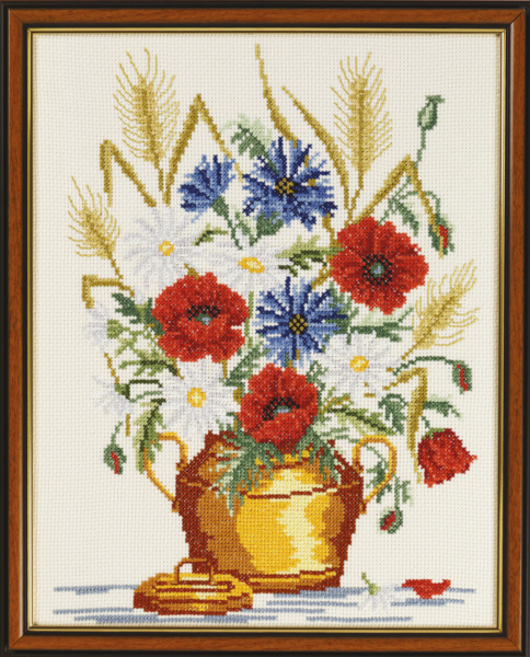 Kit de broderie Coquelicot/Bleuet 38 x 48 R5320/60
