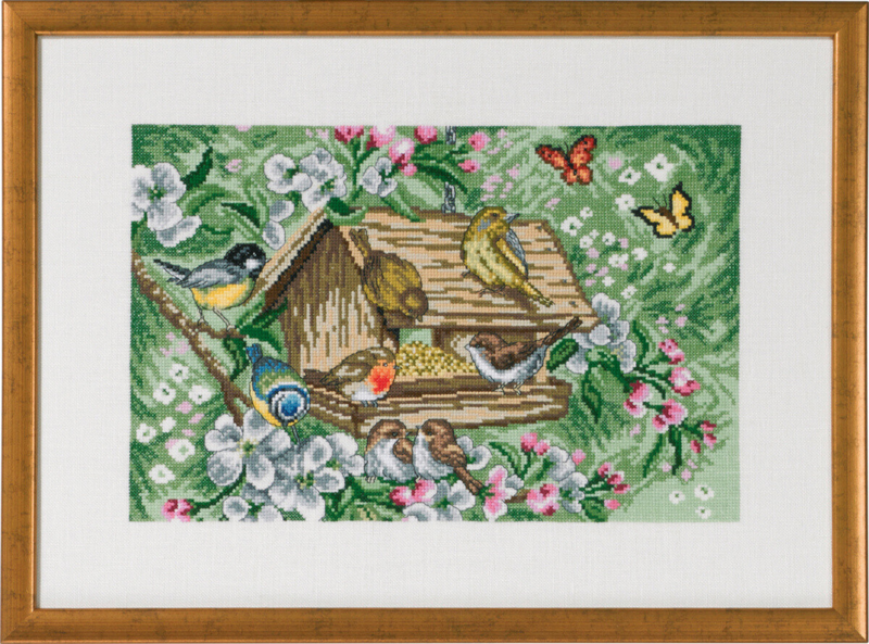 Kit de Broderie La Maison des Oiseaux dans le Jardin R5350 47 x 34 cm