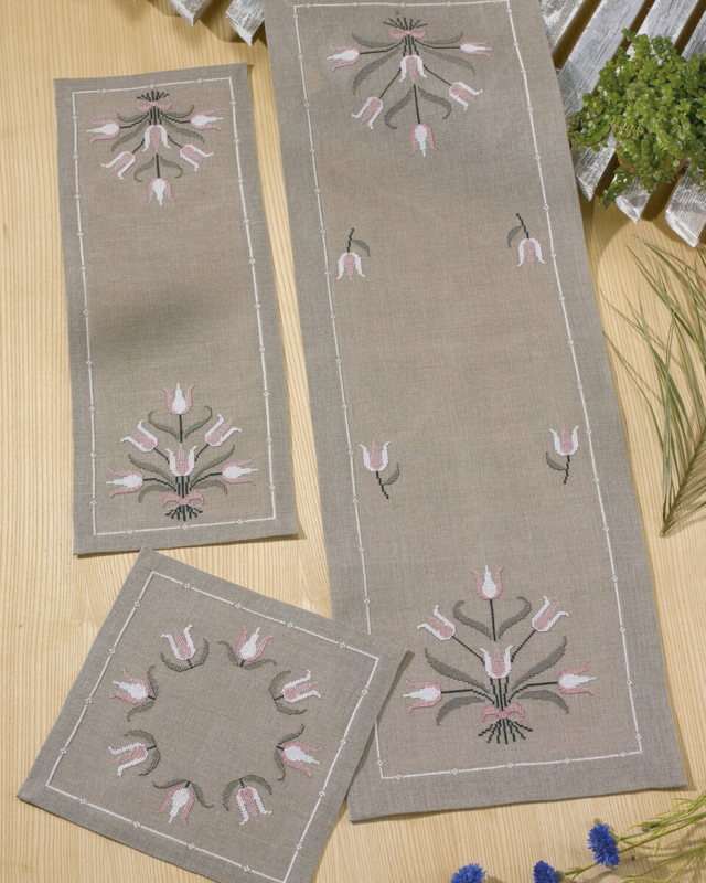 Kit de Broderie Tulipes 32 x 98 cm