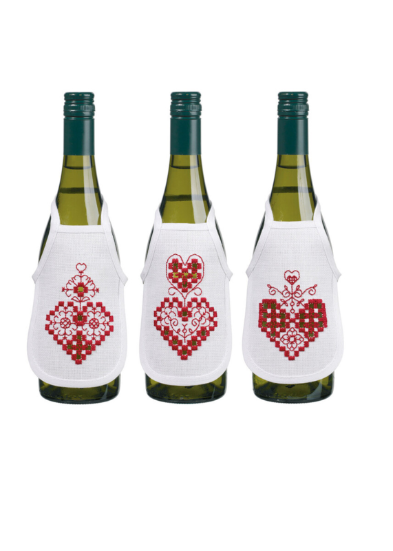 Kit de broderie Hardanger cœur 10 x 15 cm