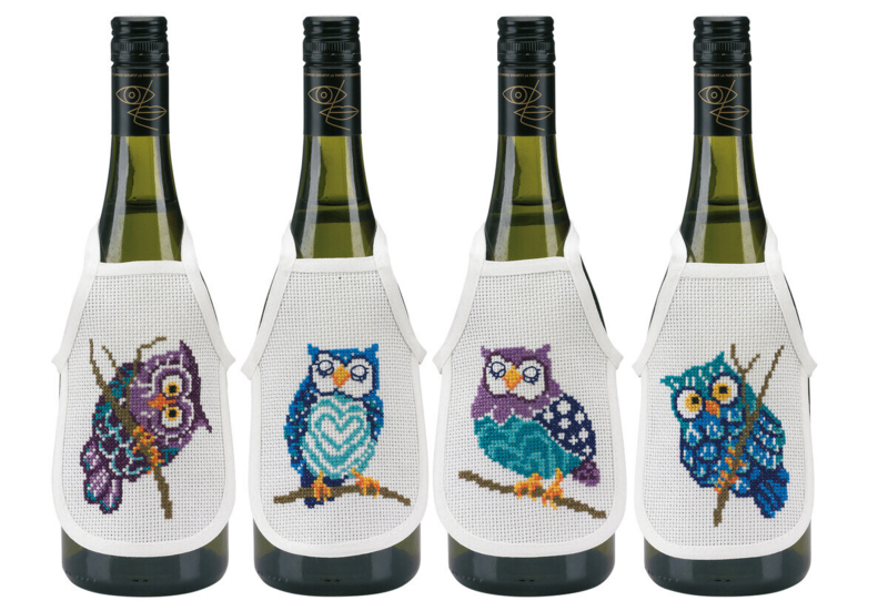 Kit de broderie Hiboux 10 x 15 cm