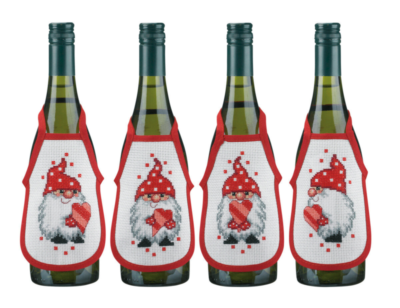 Kit de broderie Lutins et cœurs 10 x 15 cm